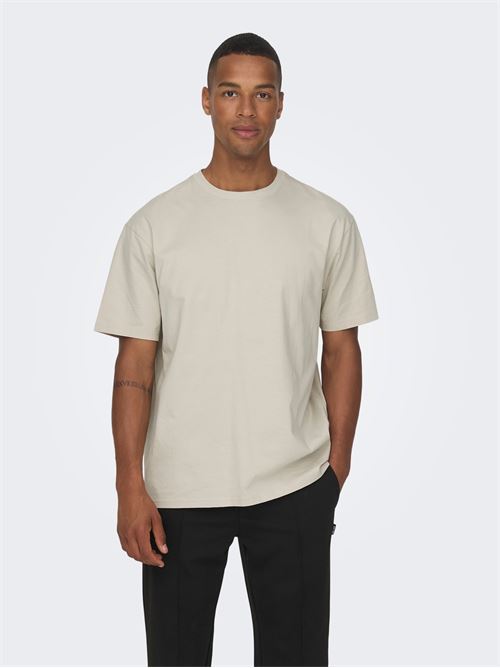 ONSFRED LIFE RLX SS TEE NOOS ONLY&SONS | 22022532/Silver Lining